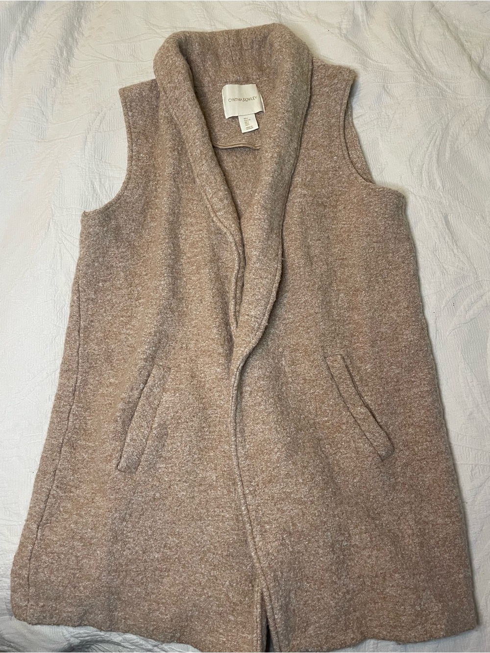 Cynthia Rowley Taupe Sleeveless Vest